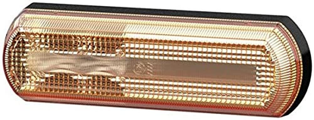 HELLA - Zusatzblinkleuchte - Shapeline Tech - LED - 24/12V - geklebt/Anbau - Lichtscheibenfarbe: gel