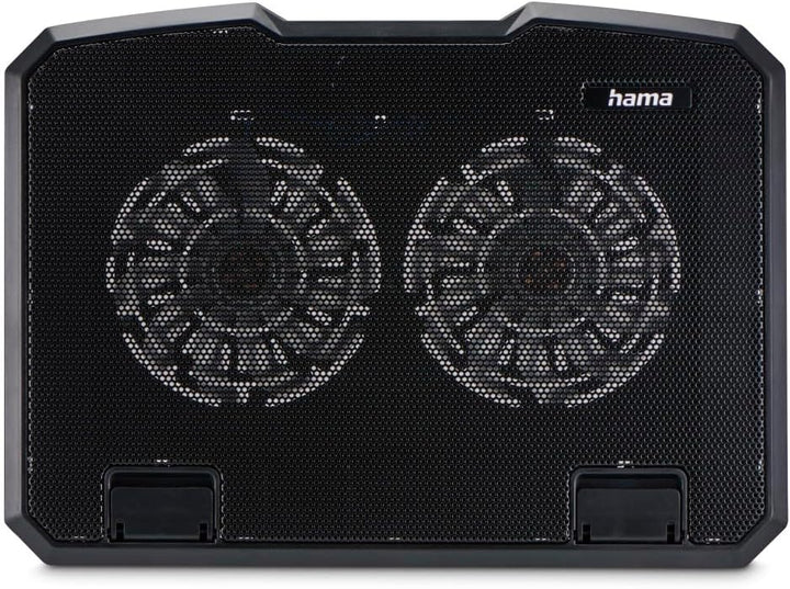 Hama Laptop Kühler für Laptops bis 15,6“ (extraleiser Notebook Kühler, 2 Lüfter, Kühlpad und Laptop
