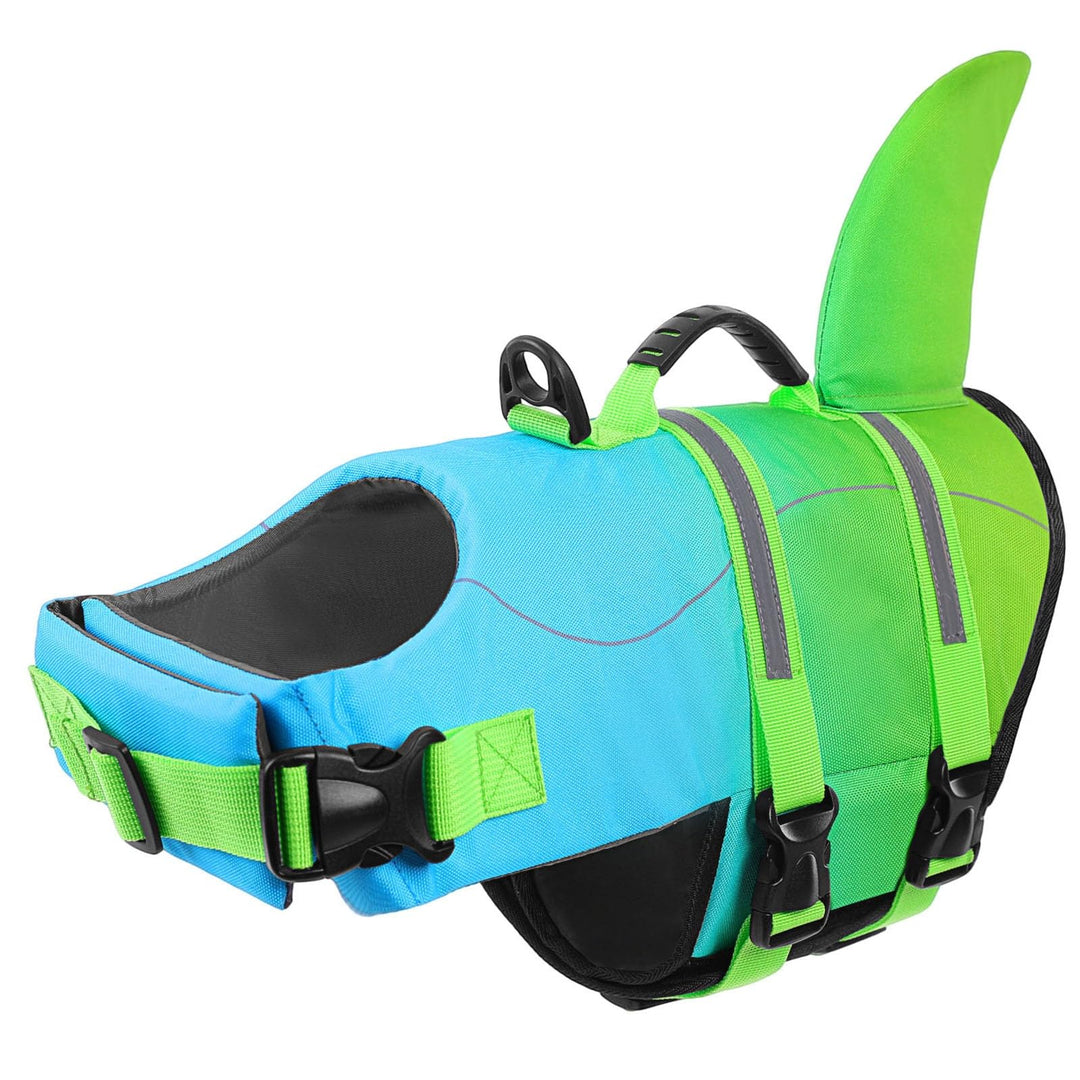 CITÉTOILE Schwimmweste Hund Hai, Hundeschwimmweste & Dog Life Jacket Verstellbar mit Griff und Refle