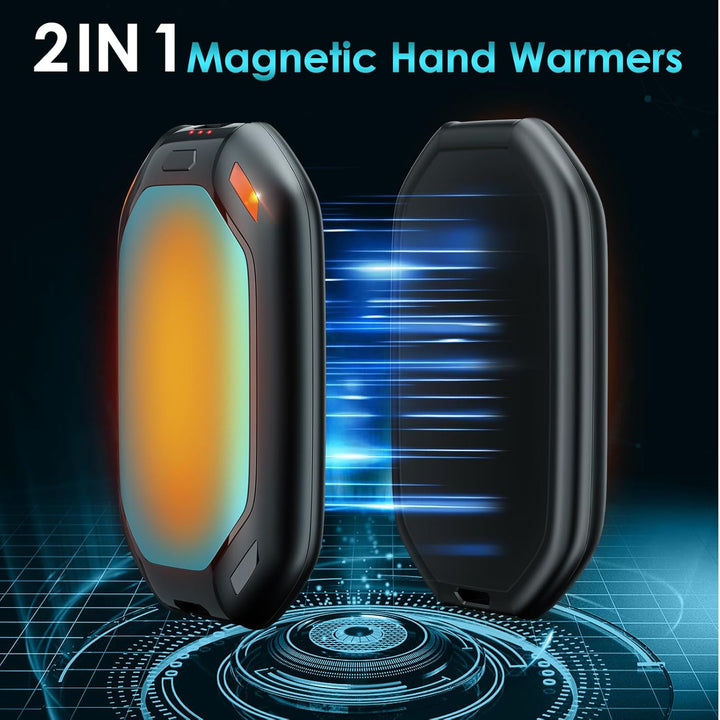 Elektrischer Handwärmer, 2-Pack Wiederaufladbarer Magnetischer Taschenwärmer, Ultraleicht und Dünn M