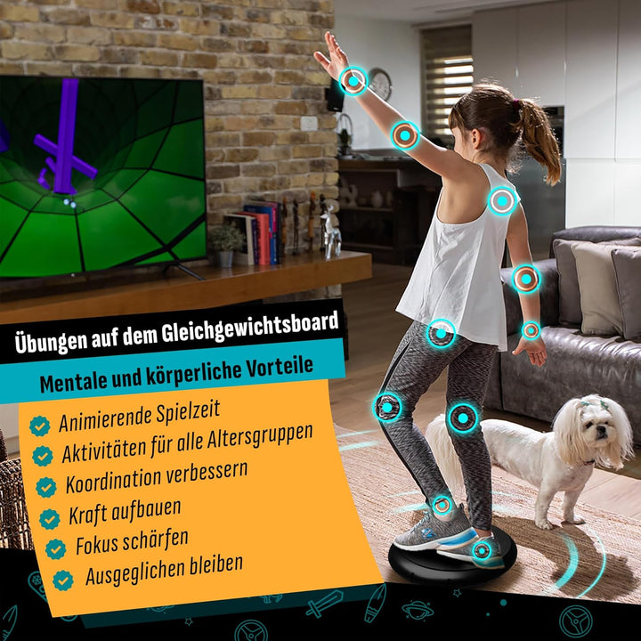 GoBalance Board App Balance Board mit Bluetooth Sensor 12 Spiele fuer Training Spass und Fitness Sta