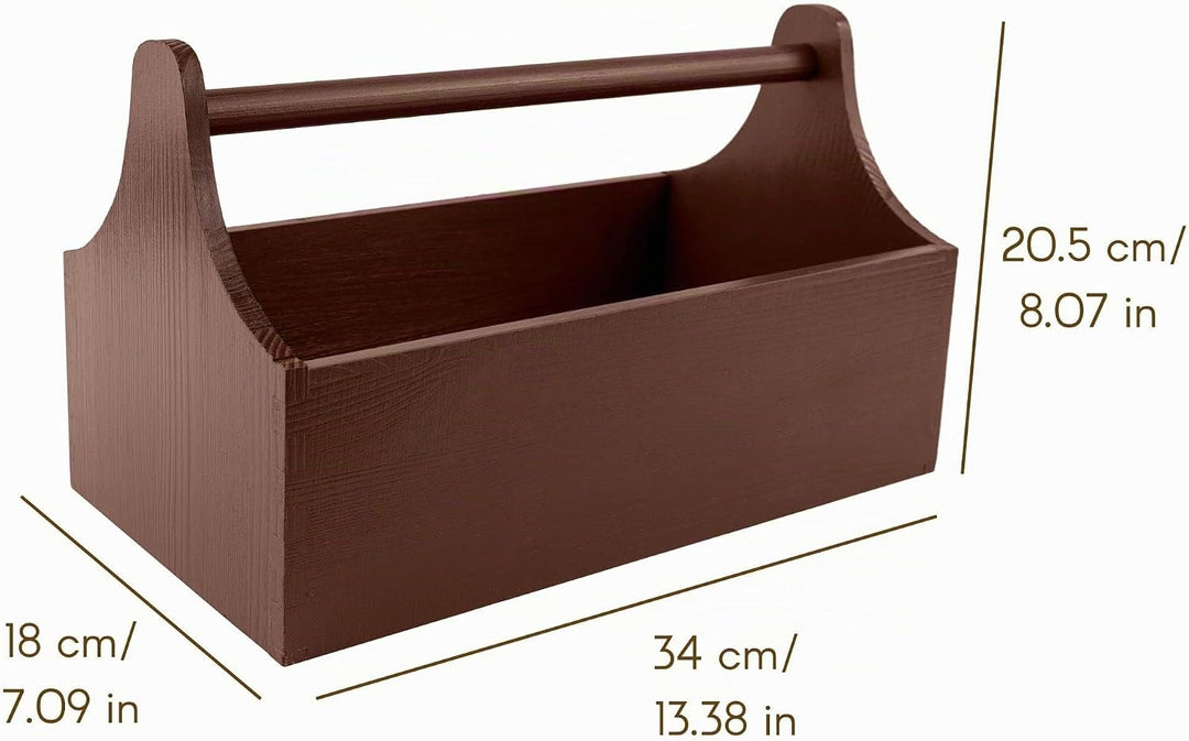 Creative Deco Werkzeugkiste Holz | Werkzeugkasten aus Holz | Masse 34 x 18 x 20,5 cm (+/- 0,5 cm) |