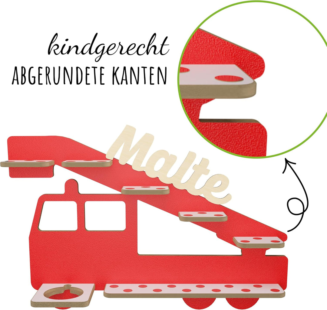 Regal Ablage für Musikbox und Toniefiguren, Aufbewahrung für Tonies, Wandregal mit Name, Halterung f