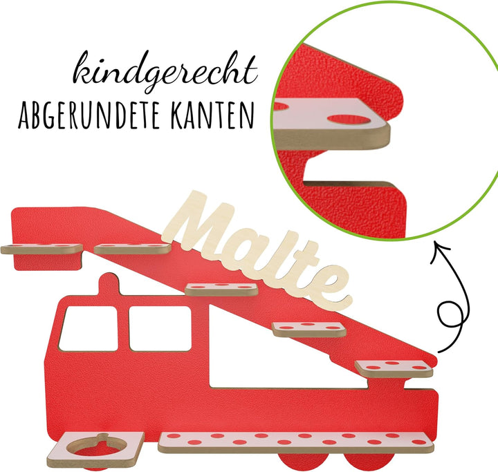 Regal Ablage für Musikbox und Toniefiguren, Aufbewahrung für Tonies, Wandregal mit Name, Halterung f