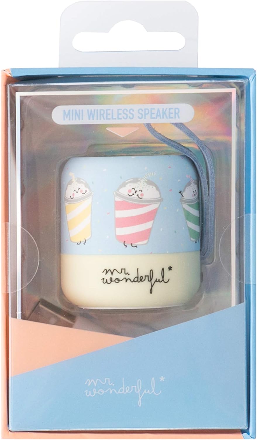 mr. wonderful* Mini Bluetooth Lautsprecher mit Smoothie Design der Marke Laufzeit von 3-4 Stunden. G