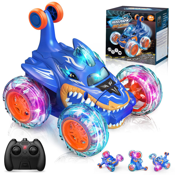 Dislocati RC Stunt Auto, 2.4Ghz 360°-Drehung LED Ferngesteuertes Auto, Weihnachten Geschenke für Kin