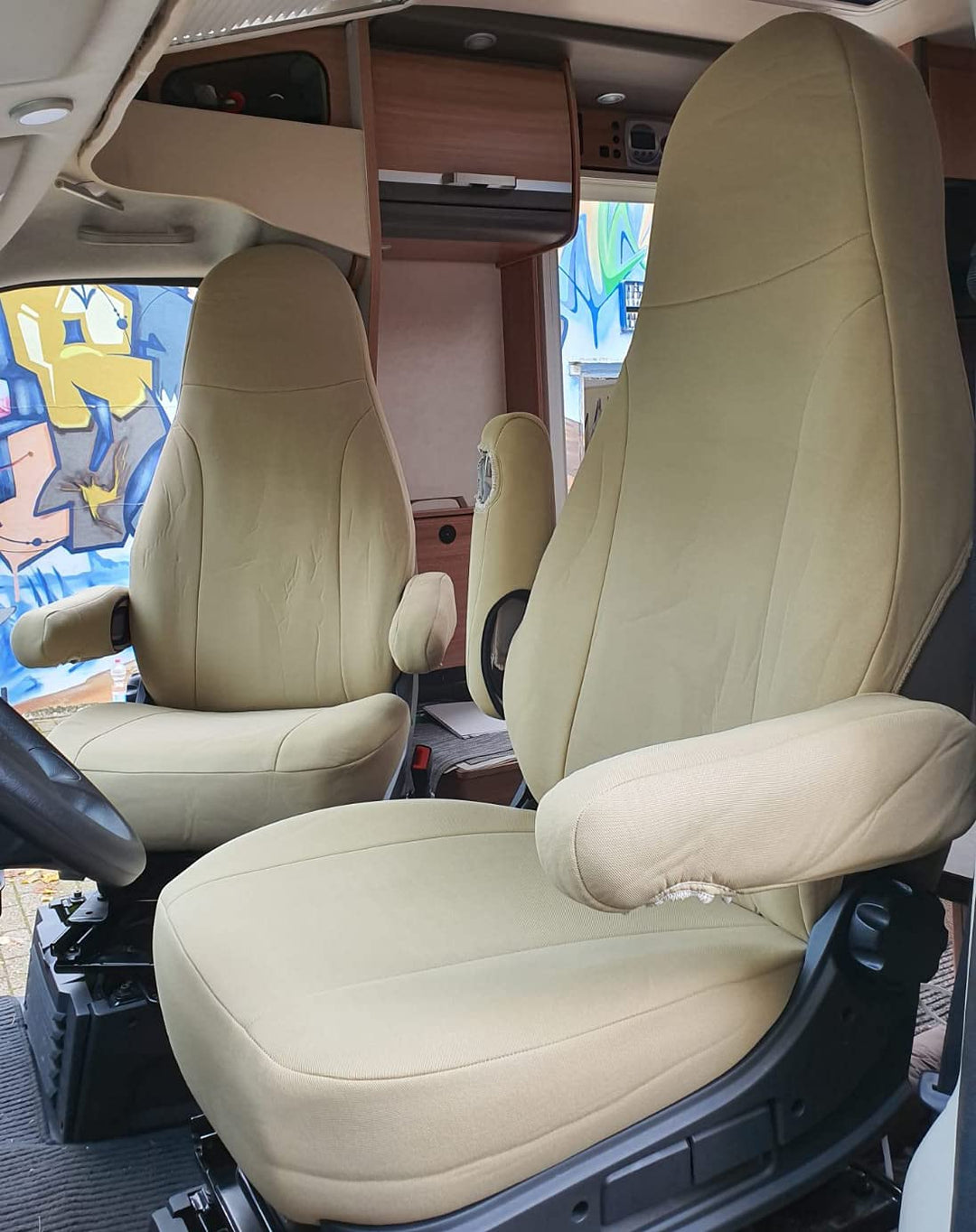 BREMER SITZBEZÜGE Mass Piloten Schonbezüge Sitzbezüge kompatibel mit Wohnmobil Camper Ducato Fahrer