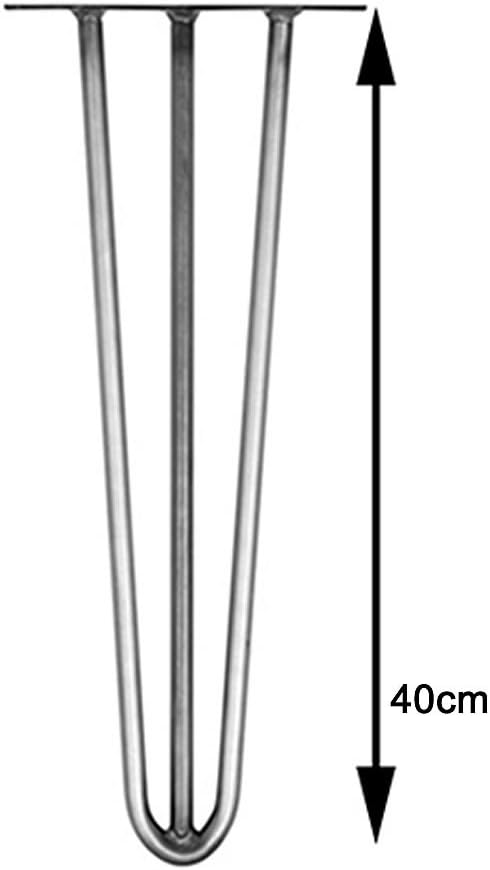 Melko 4 Stück Hairpin Legs Haarnadel Tischbeine aus 12 mm Stahl Tischfuss inkl. Bodenschoner, Höhe 4