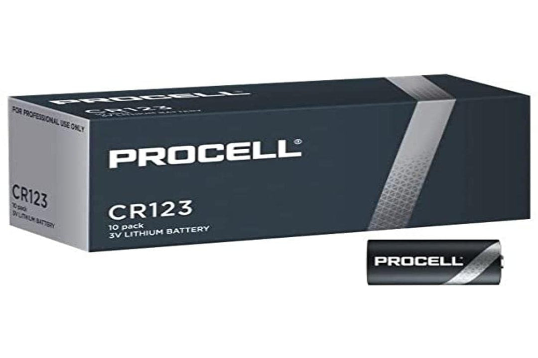 Duracell Procell CR123 Lithium-Batterie, 3 V, 10 Stück grau