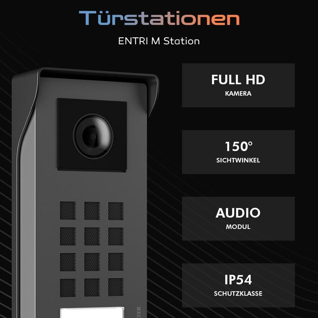 Nonic Balter ENTRI M Aufputz Video Türsprechanlage mit 7 Zoll WLAN Touchscreen HD Monitor, 2-Draht T