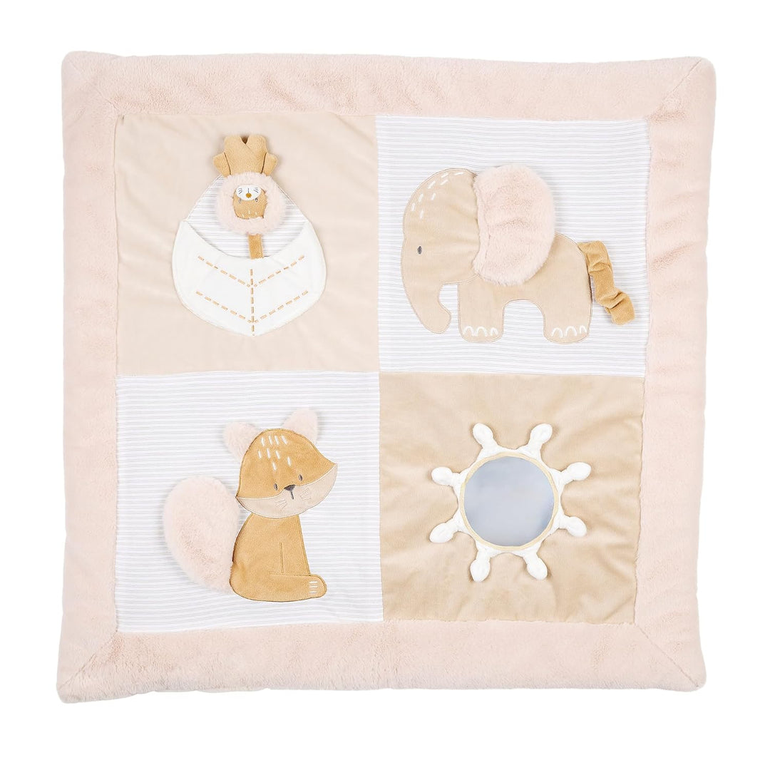 Nattou Krabbeldecke mit Spielbogen und verschiedenen Aktivitäten, Aus Polyester, Ca. 80 cm, Rechteck