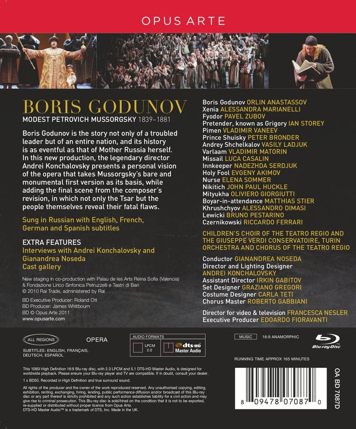 Mussorgsky: Boris Godunov, Blu-ray