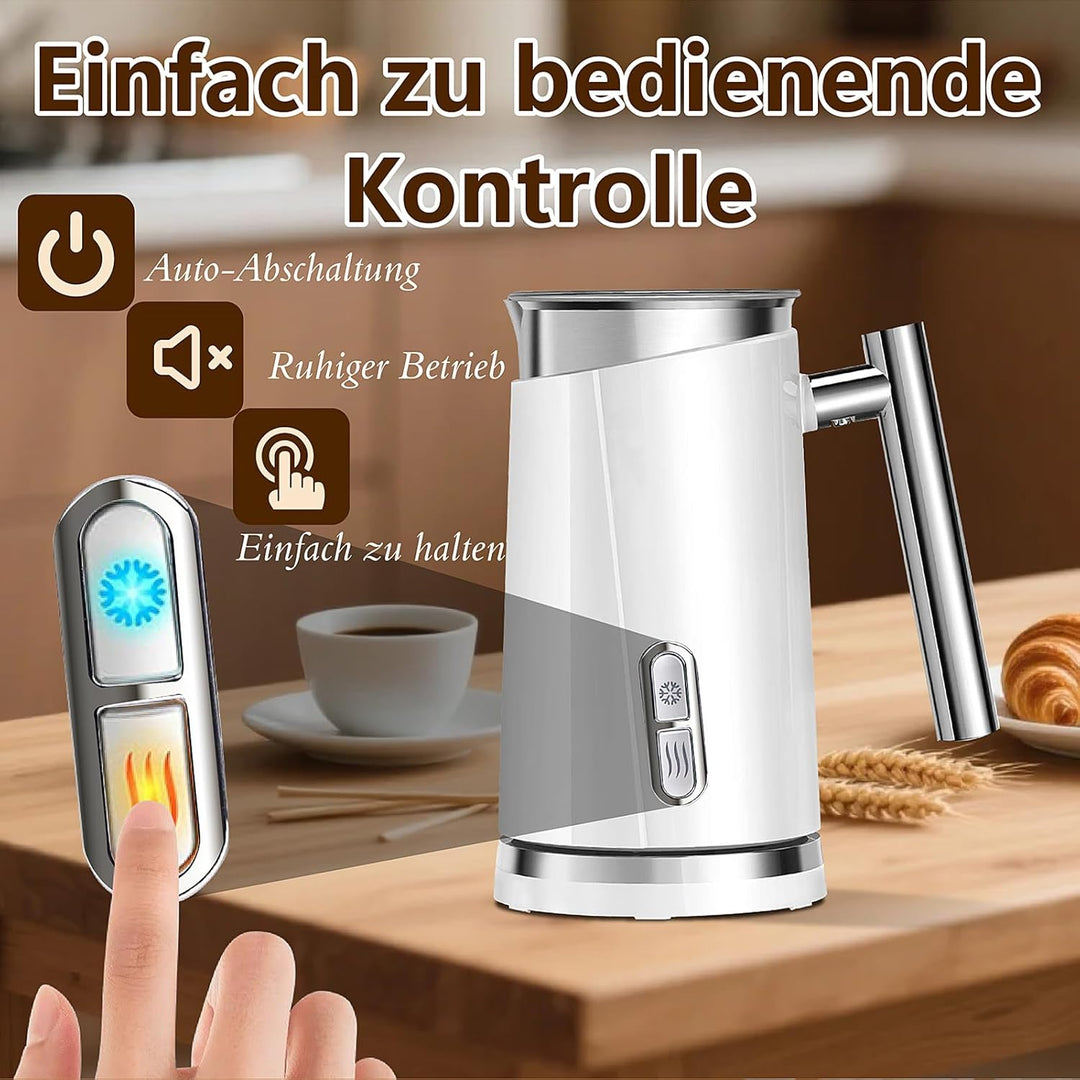 Huogary Milchschäumer, elektrischer Milchdampfer für Milchschaum und heisse Milch (4,5 oz / 10,5 oz)