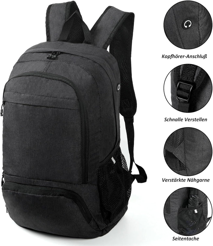 TANTOMI Wanderrucksack Ultraleicht Faltbarer Rucksack Klein, Packable Tagesrucksäcke Trekkingrucksac