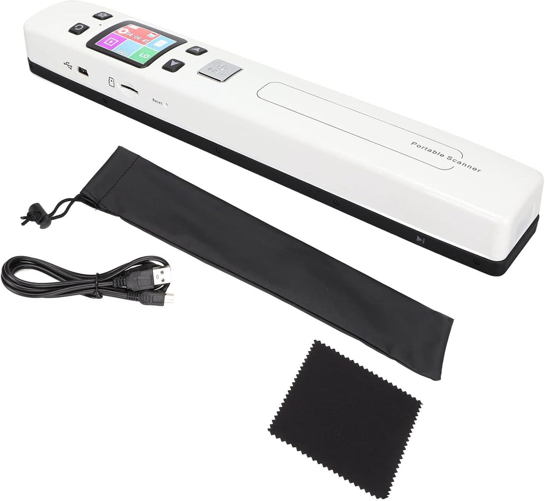 ciciglow Dokumentenscanner, 300 600 1050 DPI Tragbarer Handscanner Monochromatischer Farbmod-Belegsc