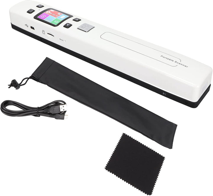 ciciglow Dokumentenscanner, 300 600 1050 DPI Tragbarer Handscanner Monochromatischer Farbmod-Belegsc