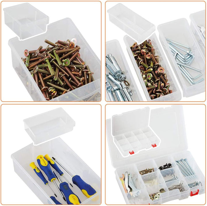 MONZANA® Kleinteilemagazin Sortimentskasten erweiterbar 72 Fächer Sortierbox für Kleinteile Aufbewah