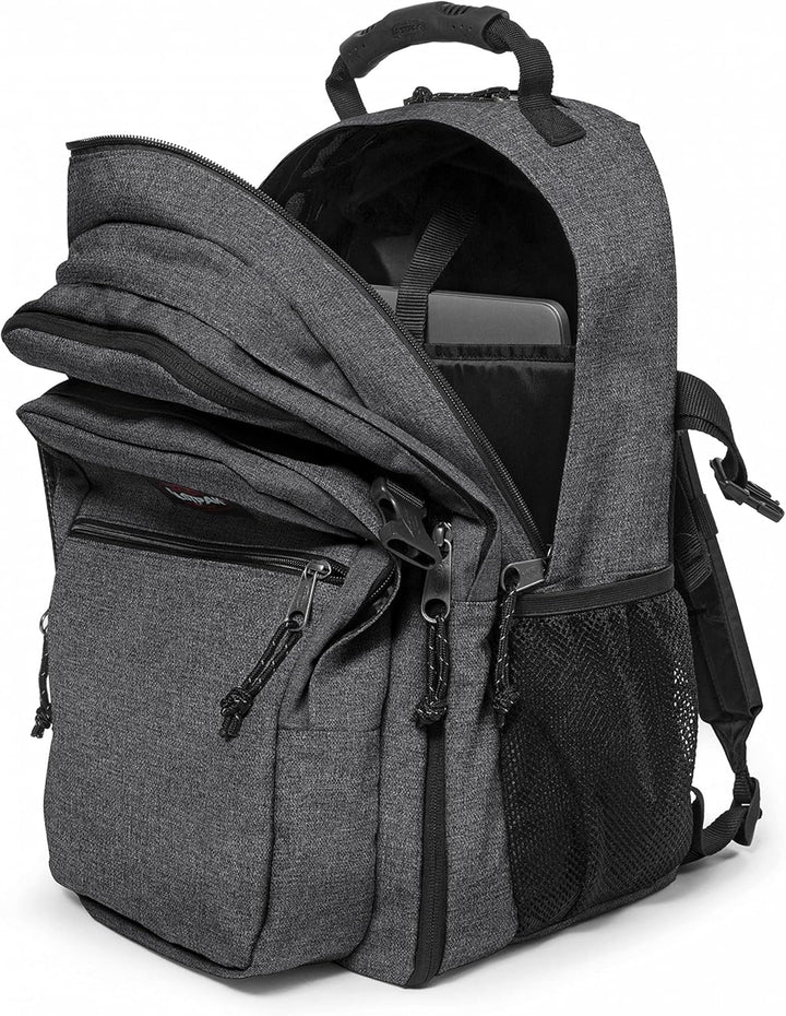 EASTPAK Tutor Rucksack, 48 cm, 39 L, Grau (Black Denim) & Oval XL Single Federmäppchen, 22 cm, Schwa