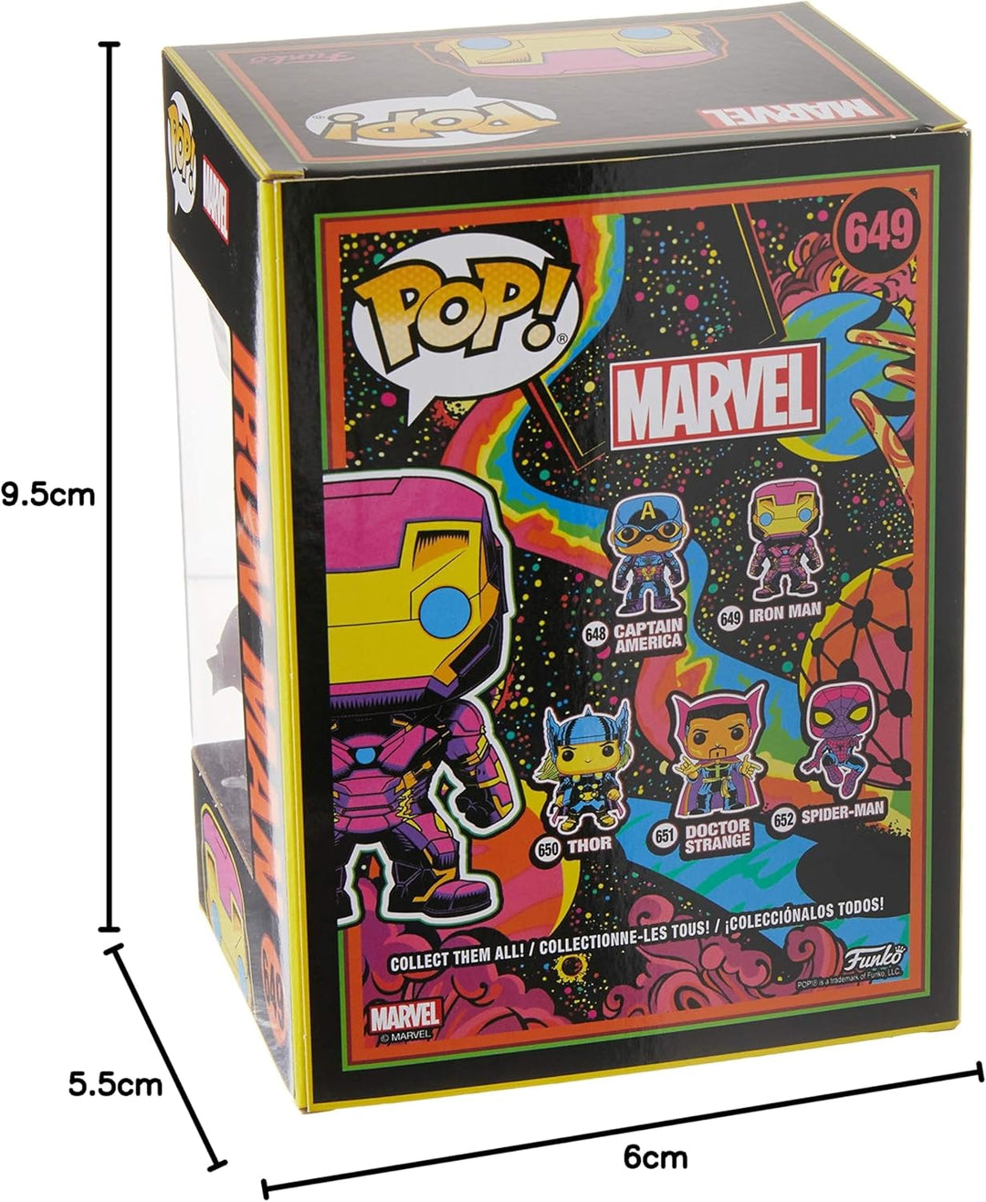 Funko Pop! Marvel: Black Light - Iron Man - Marvel Comics - Vinyl-Sammelfigur - Geschenkidee - Offiz