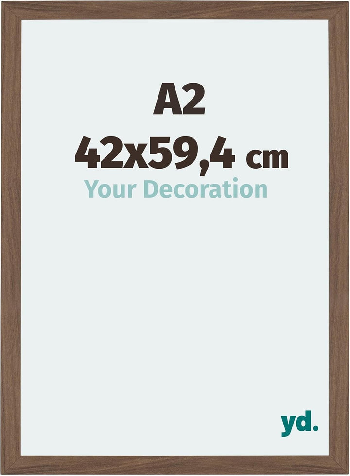 yd. Your Decoration - Bilderrahmen DIN A2 42x59,4 cm - Bilderrahmen aus MDF mit Acrylglas - Antirefl