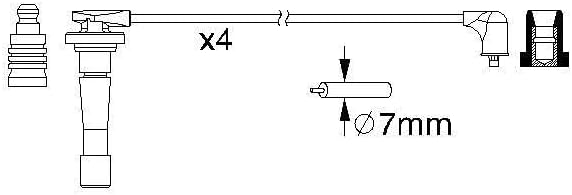 Bosch 0986357150 - Zündleitung - 4er Set