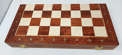 ChessEbook 3-in-1 Schachspiel + Dame + Backgammon - Hochwertiges Schachbrett aus Holz - Chess Board