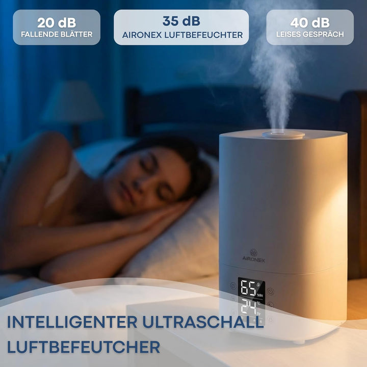 Luftbefeuchter 3.8 Liter – Top-Fill – Aroma – Luftbefeuchter – Humidifier – Geeignet für Wohnzimmer,