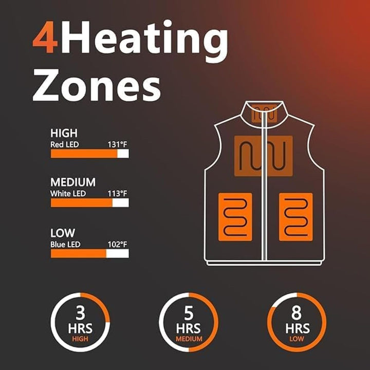 WUEAOA Beheizbare Weste Damen, Heizweste Damen, Wärmeweste mit Akku, Beheizte Weste, Wärmeweste Dame