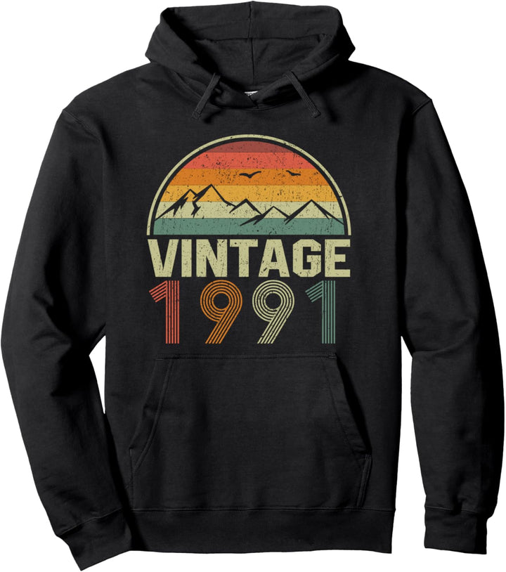 33. Geburtstag Geschenkidee Vintage 1991 Pullover Hoodie