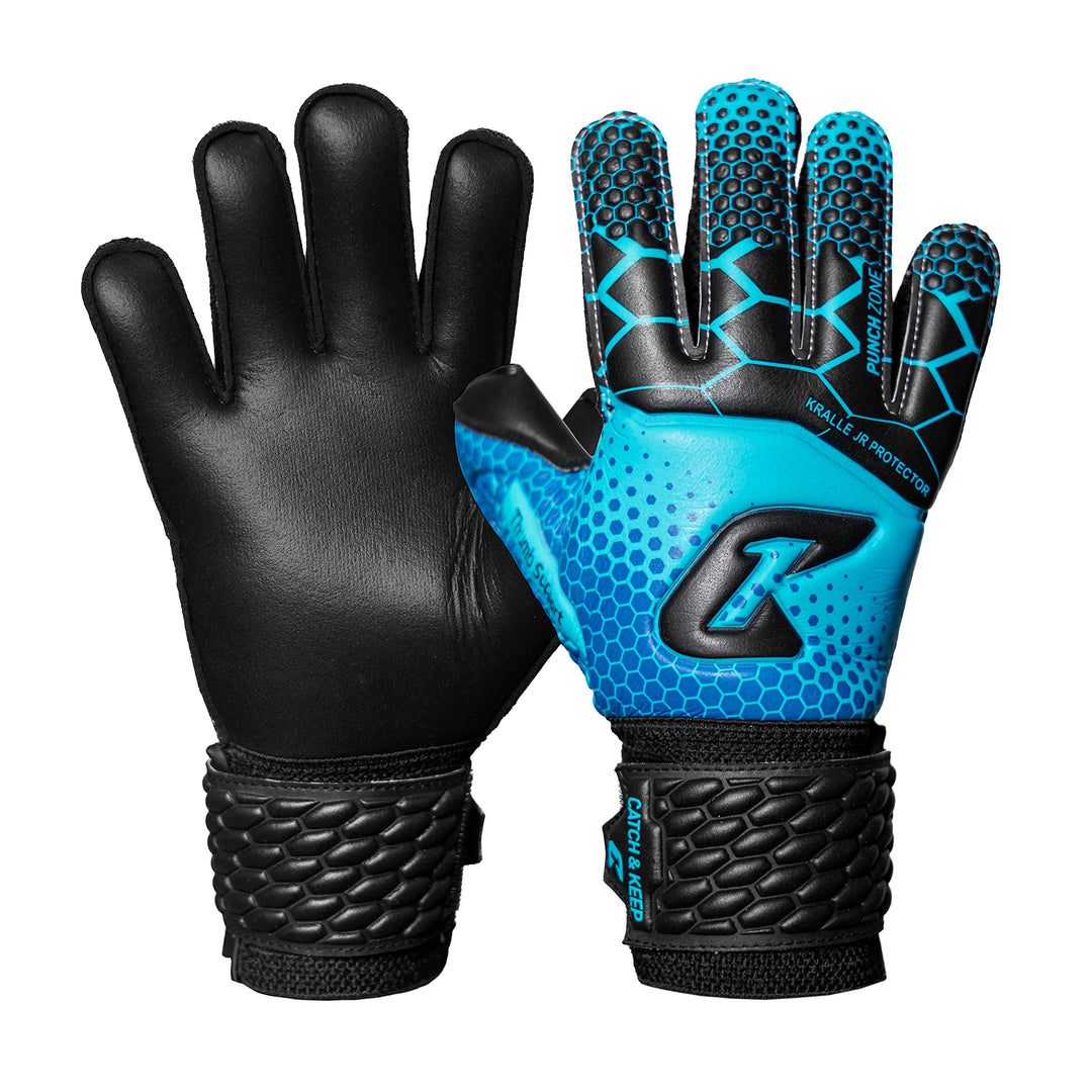 CATCH & KEEP® Protector – Fingerschutz Kinder Torwarthandschuhe - Premium Torhüterhandschuhe für Kin