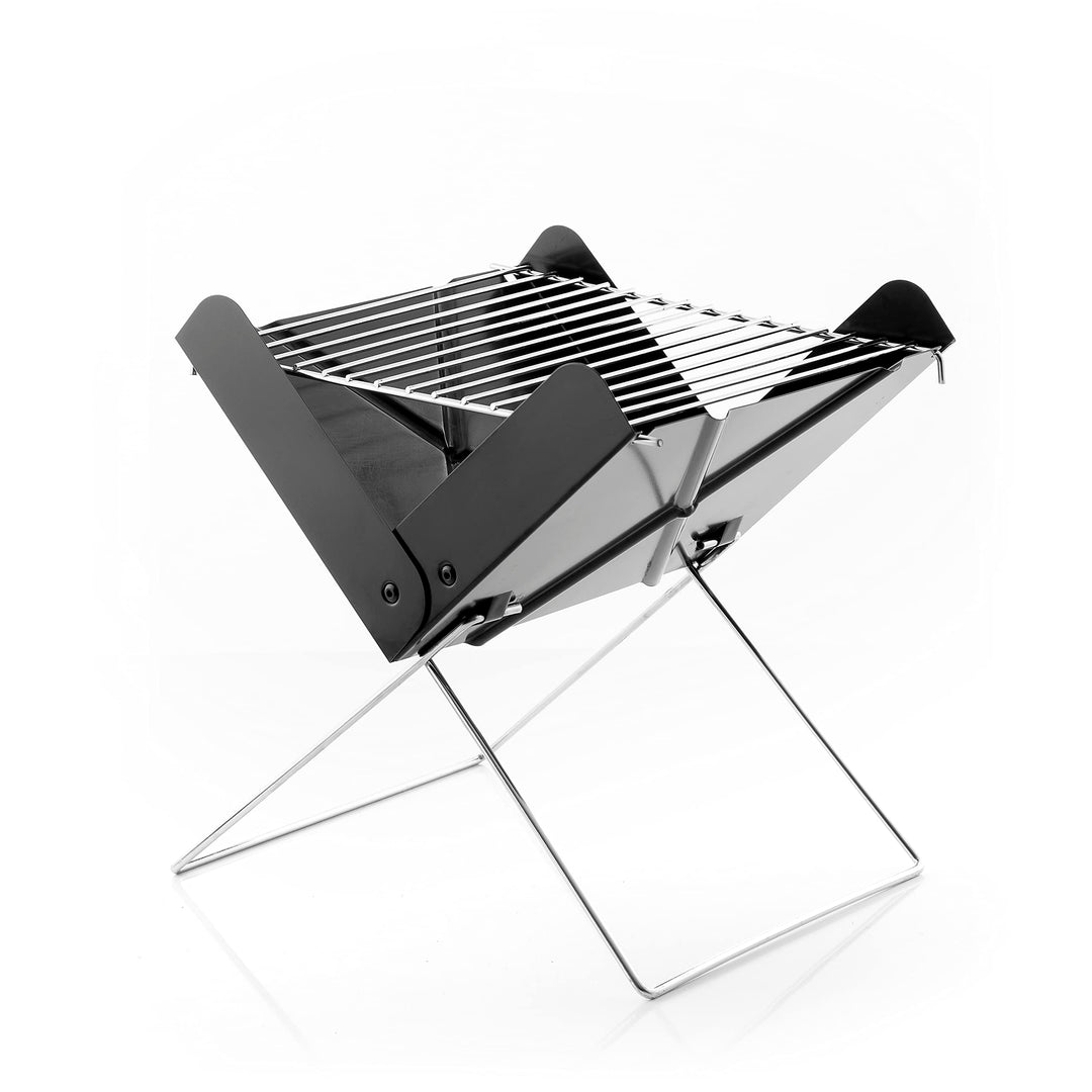 InnovaGoods® Tragbarer, klappbarer Mini-Holzkohlegrill Foldecue, Leicht zu transportieren, Einfach z