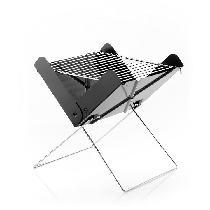 InnovaGoods® Tragbarer, klappbarer Mini-Holzkohlegrill Foldecue, Leicht zu transportieren, Einfach z