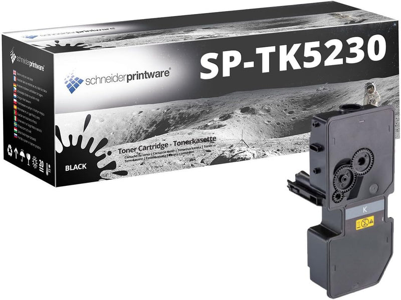 5 Schneider Printware Toner | 50 Prozent höhere Reichweite | kompatibel zu Kyocera TK-5230 für Kyoce