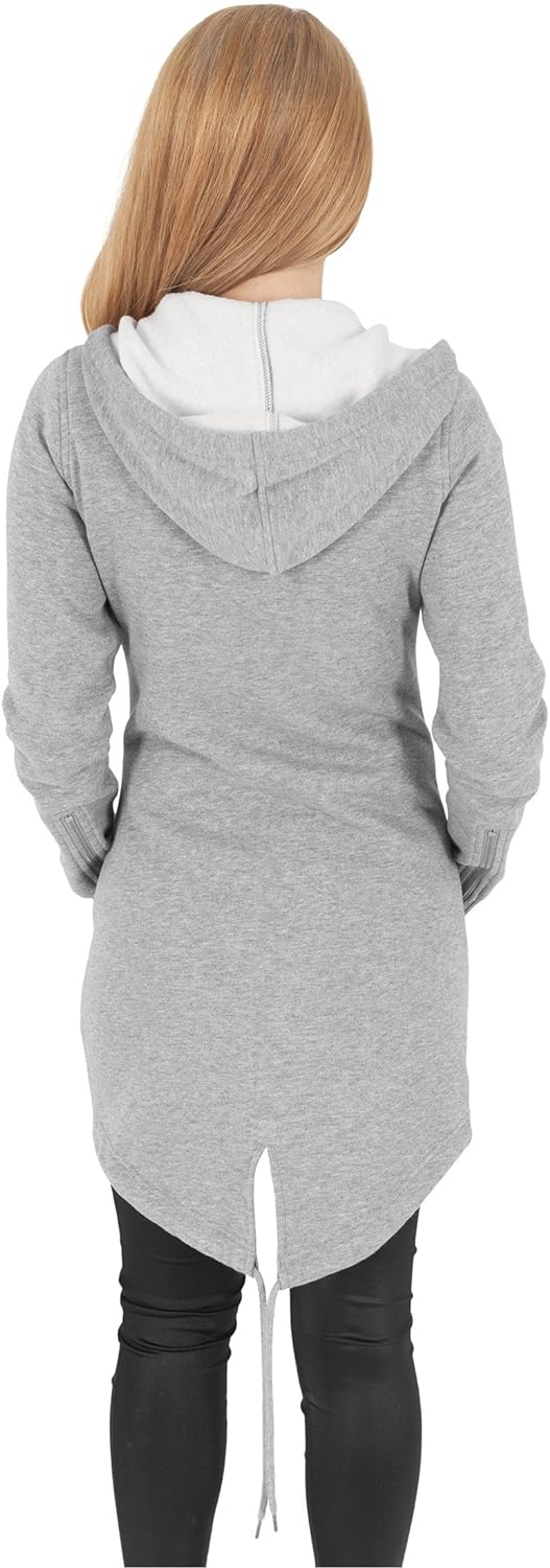 Urban Classics TB1075 Ladies Sweat Parka Jacke Damen, Farbe:Burgundy, Grössen:L