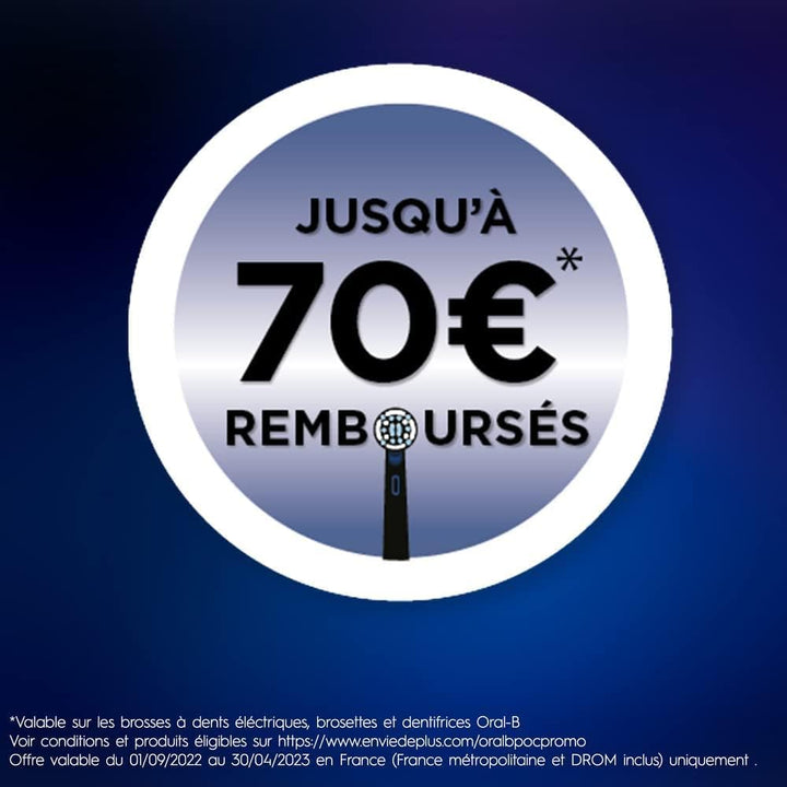 Oral-B iO 6 Elektrische Zahnbürsten, Bluetooth, Weiss und Rosa, 2 Griffe mit schwarzem und weissem D