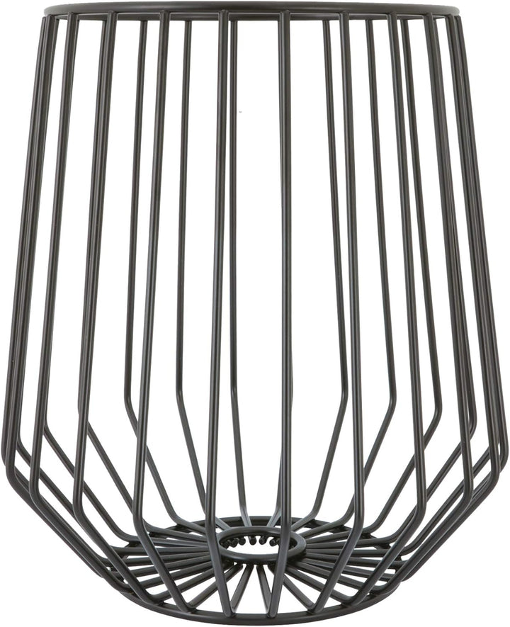 Point-Virgule Obstkorb aus Metall, skandinavische wohnungs deko drahtkorb, Schwarz, 23,5 x 25,5 cm