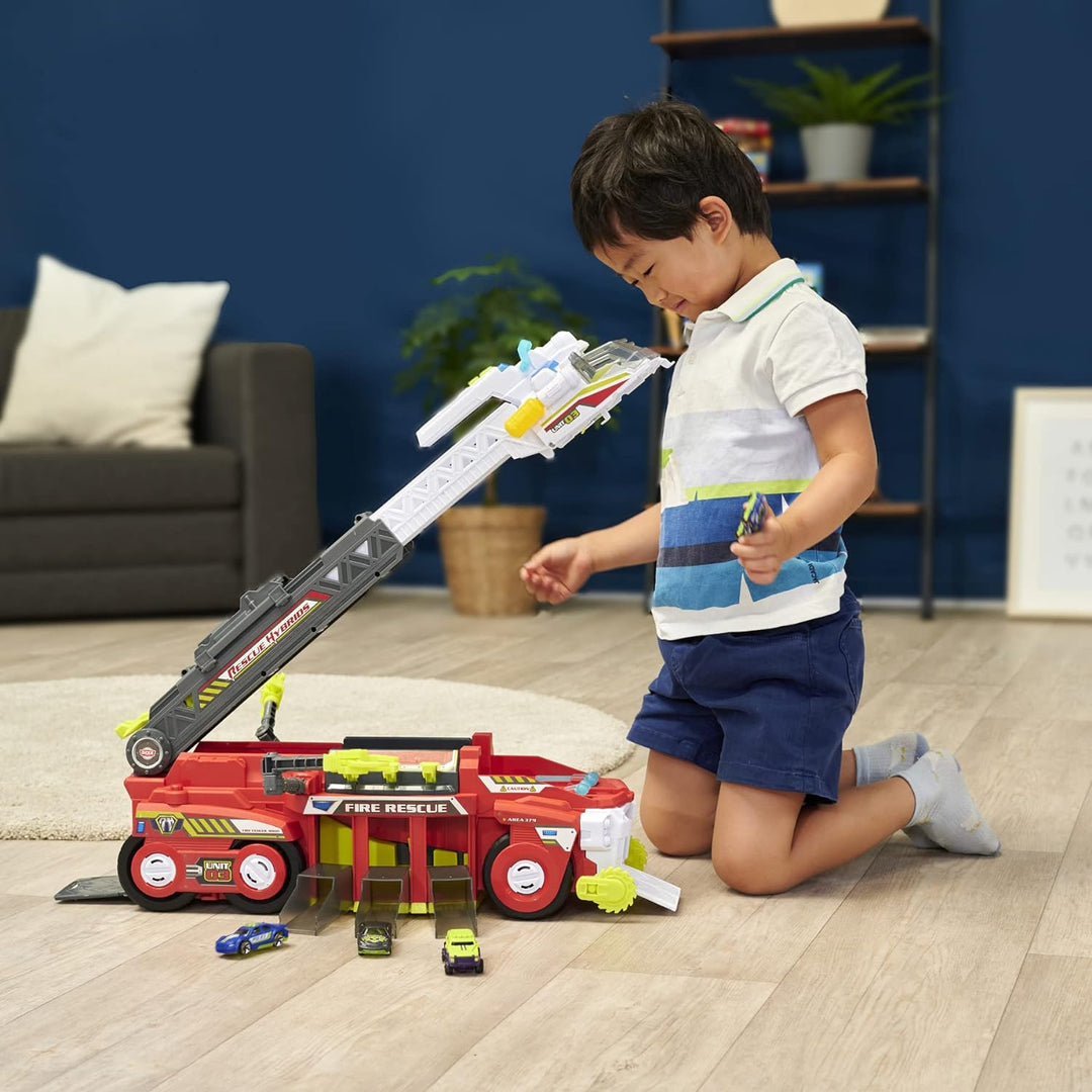 Dickie Toys Rescue Hybrids Feuerwehrauto gross (55 cm) - Rescue Hybrids Feuerwehrauto für Kinder mit