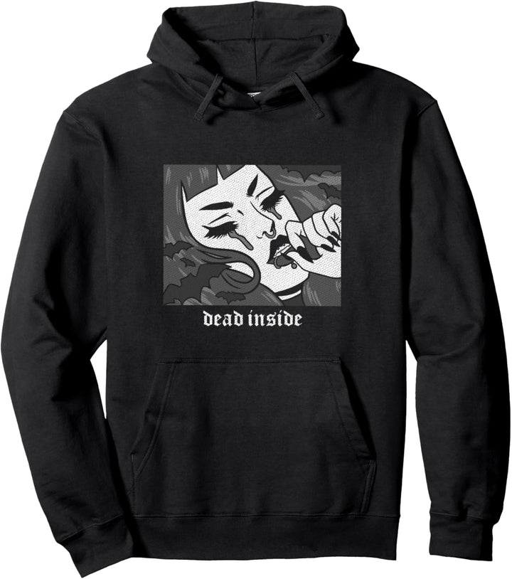 Dead Inside Gothic Alt Goth Emo Punk Hexerei Pullover Hoodie