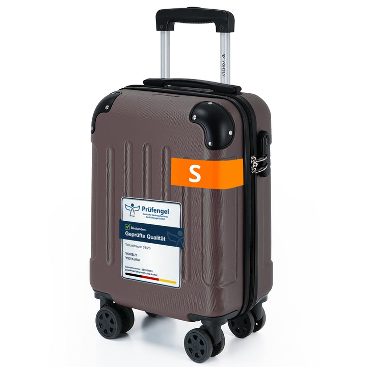 Gepäck Suitcase Reisekoffer, Trolley Rollkoffer Handgepäck, Hartschalenreisekoffer mit 360° Lenkroll