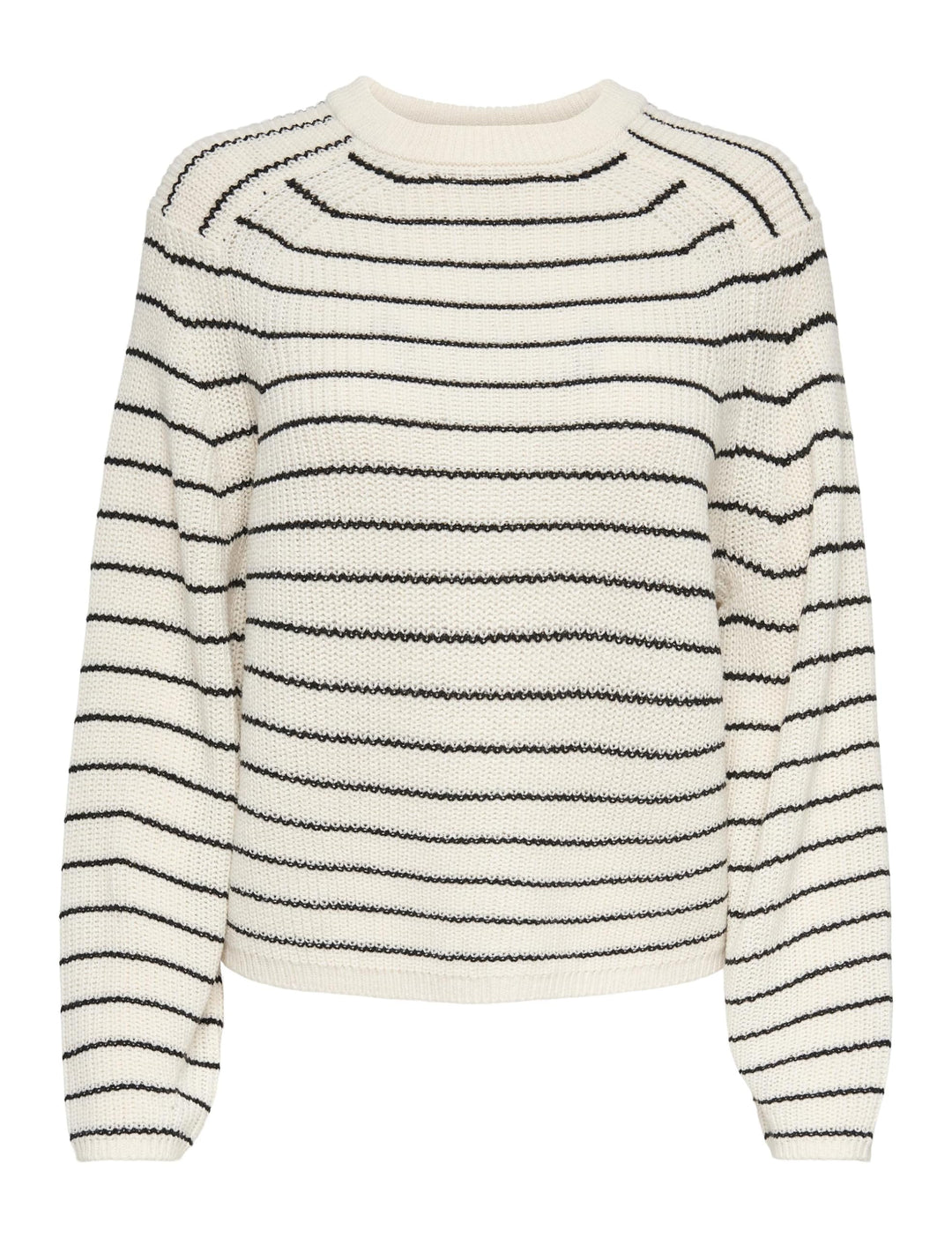 ONLY Female Strickpullover Normal geschnitten Rundhals Voluminöser Armschnitt Pullover XS Jet Stream