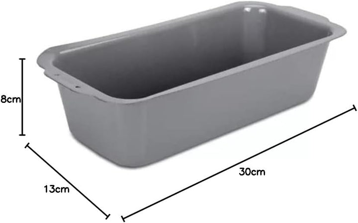 Städter we love baking silberne Brot-Back-Kastenform 30x13cm - Höhe 8cm - aus Metall emailliert - Fü
