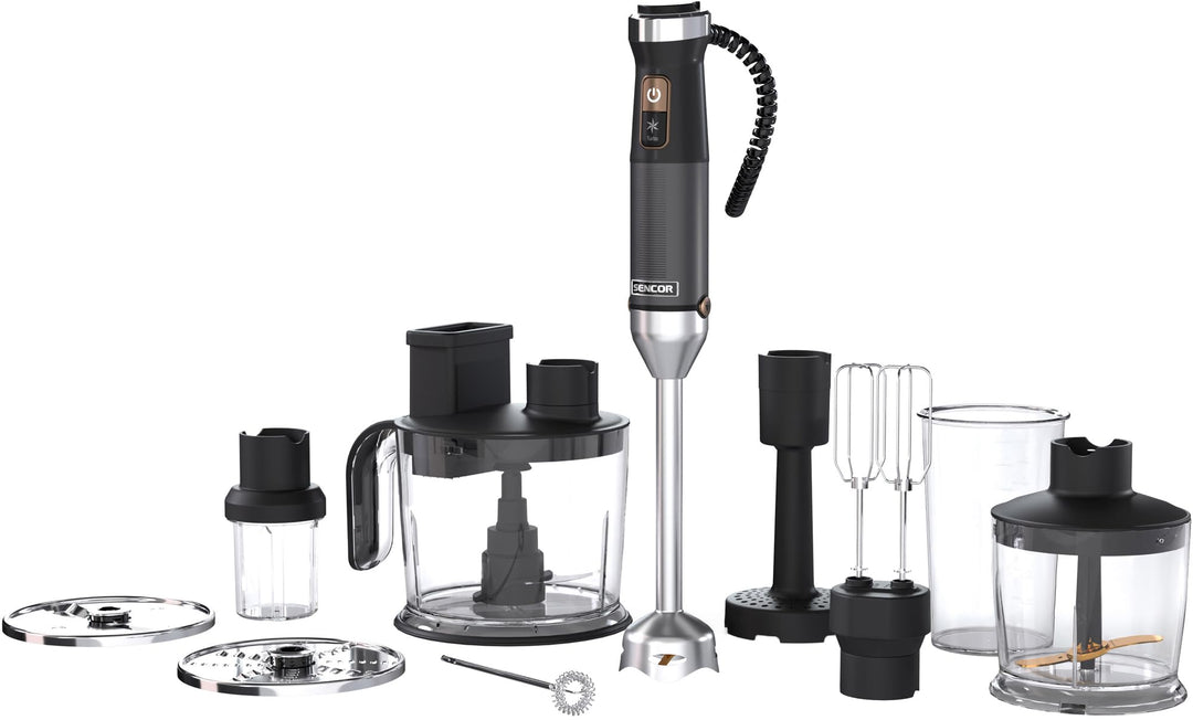 Sencor Multifunktionaler Ultra-Power Stabmixer 10 in 1, 1500W, mit QuadBlade-Technologie aus Titan,