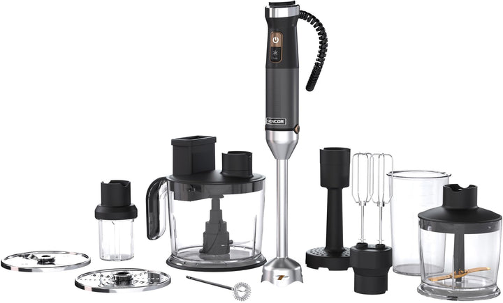 Sencor Multifunktionaler Ultra-Power Stabmixer 10 in 1, 1500W, mit QuadBlade-Technologie aus Titan,