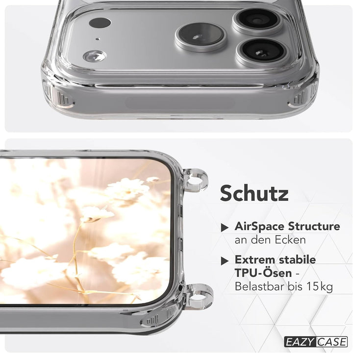 EAZY CASE Handykette - Verstellbares Taschenband kompatibel mit iPhone 17 Pro Max, Schulterriemen, H