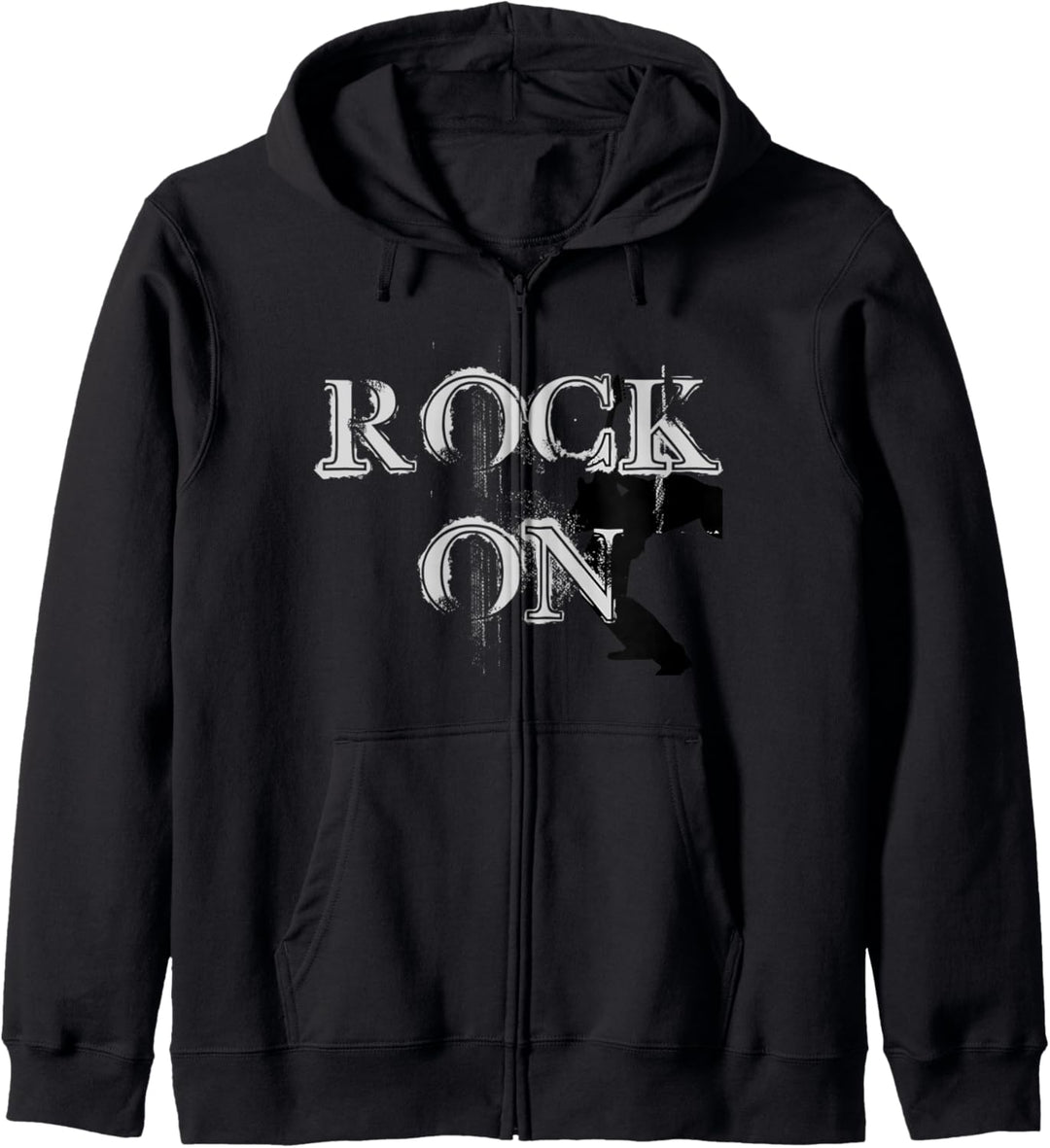 Rock On Rock'n'Roll Gitarrist Silhouette Kapuzenjacke