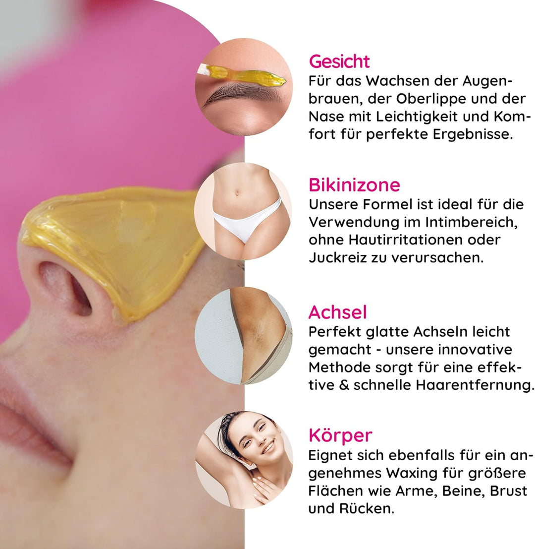 PINK Cosmetics - CITY WAX New York 1 kg - Sanftes Full Body Waxing mit Wachsperlen in Profi-Qualität