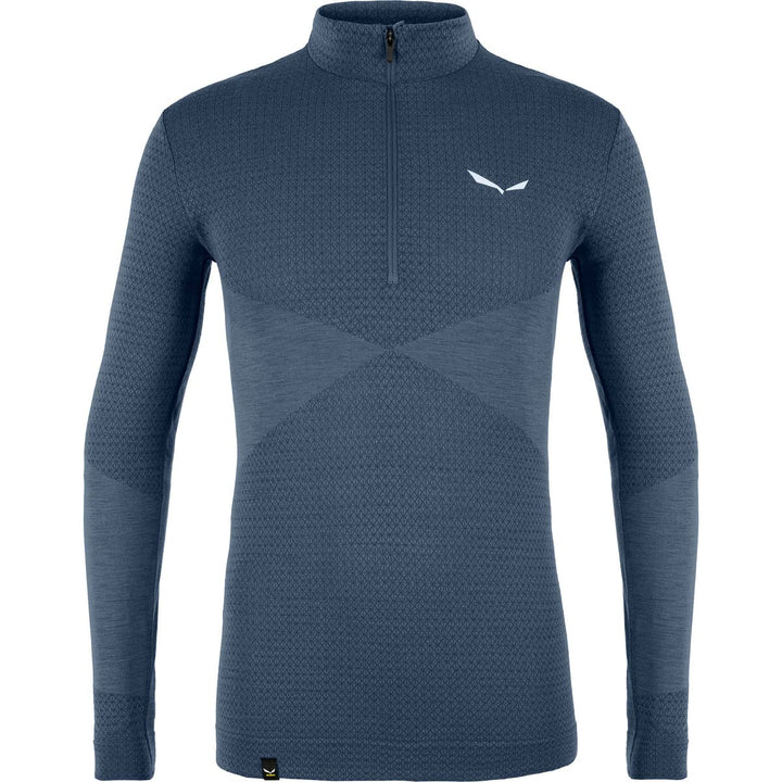 Salewa Herren Zebru Med Warm Amr M 1/2 Z Tee Blusen & T-Shirts M Dark Denim, M Dark Denim