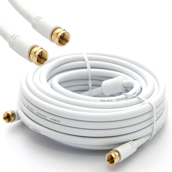 Premium X 30m Basic-Line TV Koaxialkabel mit Vollmetallstecker - doppelt geschirmt >110dB Digitales