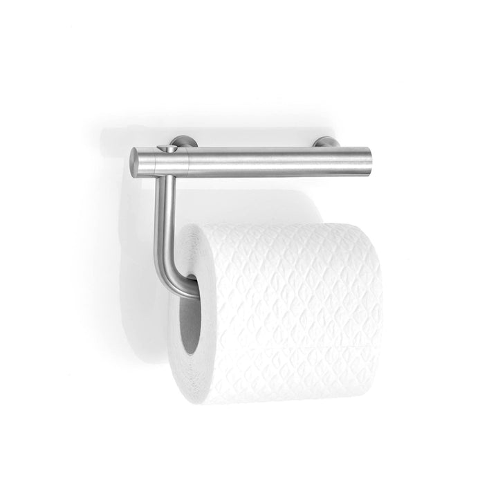 PHOS Design, TPH4, Toilettenpapierhalter aus Edelstahl-Vollmaterial, gebürstet, Breite 12,4 cm, 100%
