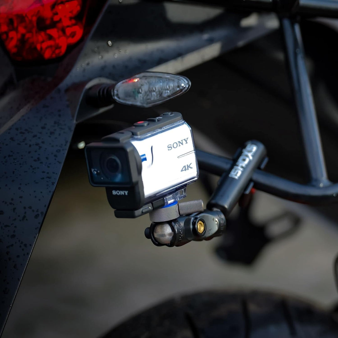 iSHOXS Strut Mount Prox, hochfester Aluminum Rohrhalter für dünne Streben bis 16 mm mit Doppel-Kugel